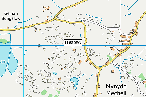 LL68 0SG map - OS VectorMap District (Ordnance Survey)
