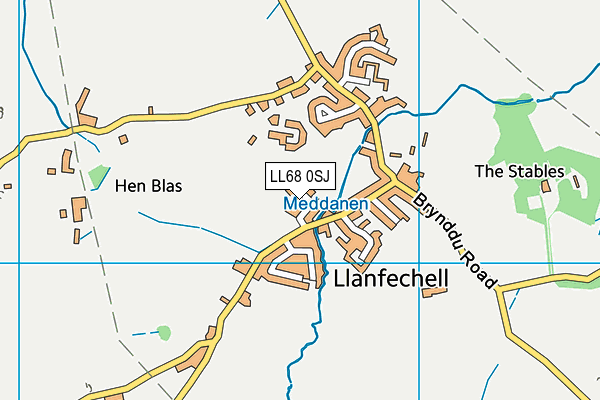 LL68 0SJ map - OS VectorMap District (Ordnance Survey)