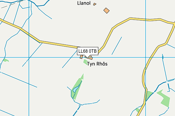 LL68 0TB map - OS VectorMap District (Ordnance Survey)