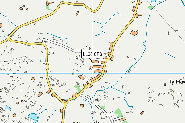 LL68 0TS map - OS VectorMap District (Ordnance Survey)