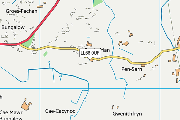 LL68 0UF map - OS VectorMap District (Ordnance Survey)