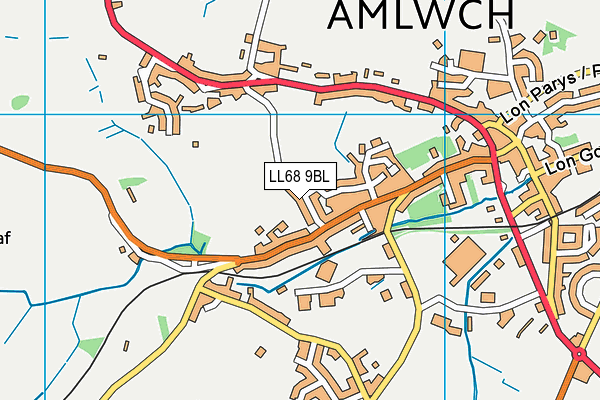 LL68 9BL map - OS VectorMap District (Ordnance Survey)