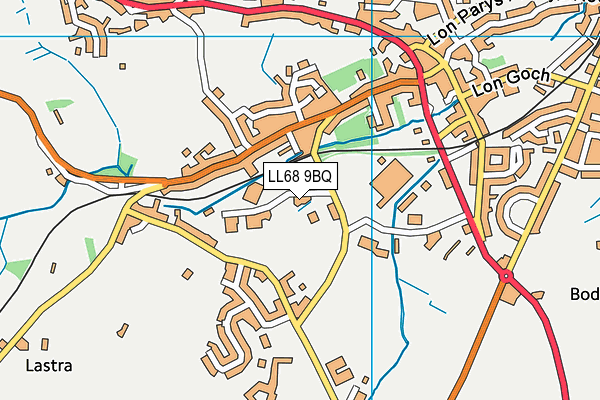 LL68 9BQ map - OS VectorMap District (Ordnance Survey)