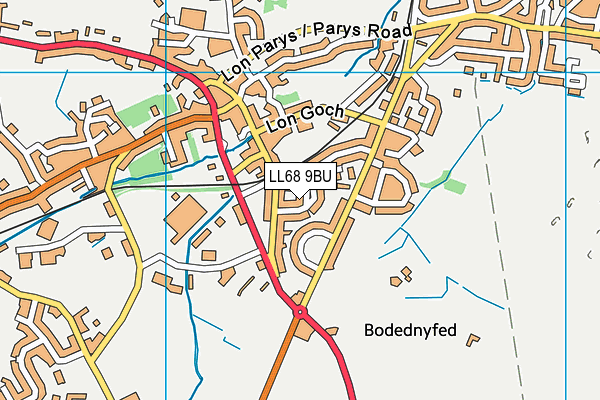 LL68 9BU map - OS VectorMap District (Ordnance Survey)