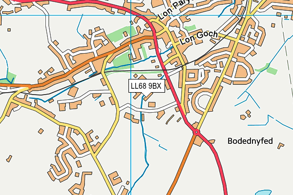 LL68 9BX map - OS VectorMap District (Ordnance Survey)