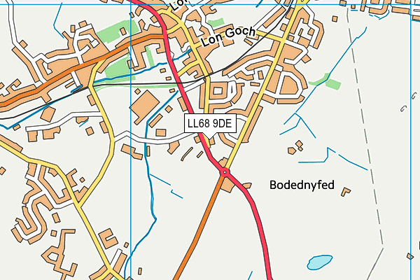 LL68 9DE map - OS VectorMap District (Ordnance Survey)