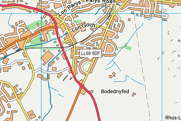 LL68 9DF map - OS VectorMap District (Ordnance Survey)
