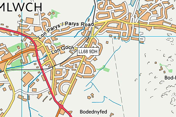 LL68 9DH map - OS VectorMap District (Ordnance Survey)