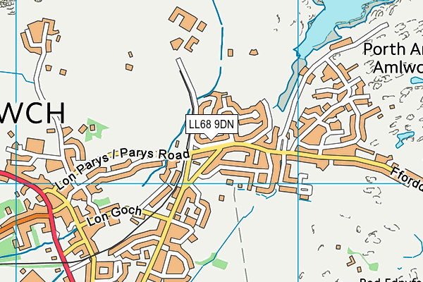 LL68 9DN map - OS VectorMap District (Ordnance Survey)