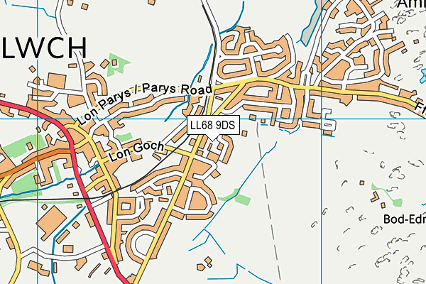 LL68 9DS map - OS VectorMap District (Ordnance Survey)