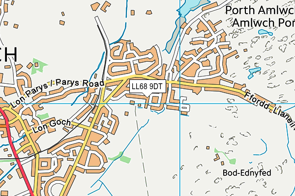 LL68 9DT map - OS VectorMap District (Ordnance Survey)