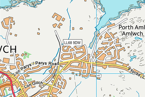 LL68 9DW map - OS VectorMap District (Ordnance Survey)