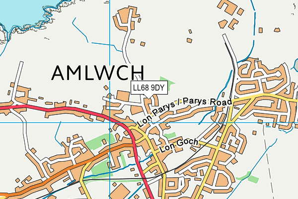 Ysgol Gynradd Amlwch map (LL68 9DY) - OS VectorMap District (Ordnance Survey)