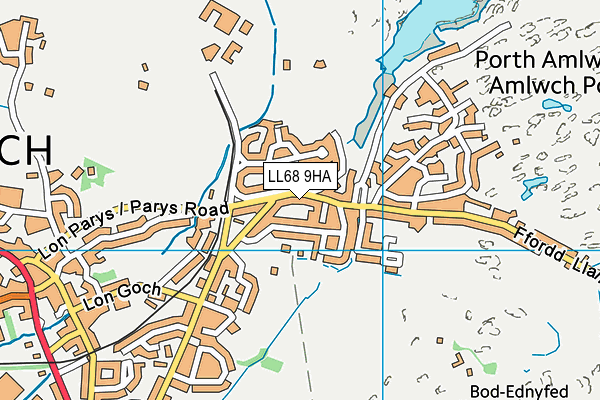 LL68 9HA map - OS VectorMap District (Ordnance Survey)