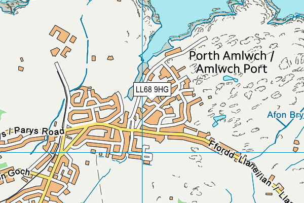 LL68 9HG map - OS VectorMap District (Ordnance Survey)