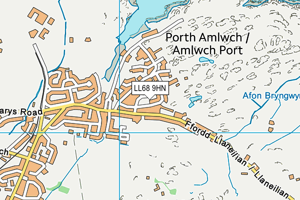 LL68 9HN map - OS VectorMap District (Ordnance Survey)