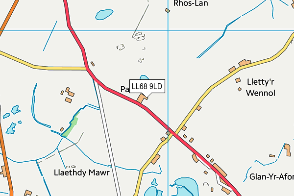 LL68 9LD map - OS VectorMap District (Ordnance Survey)