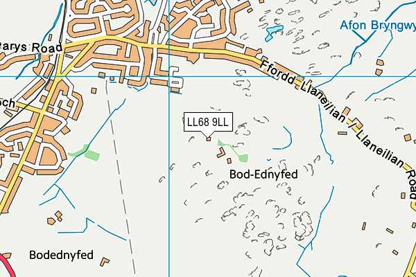 LL68 9LL map - OS VectorMap District (Ordnance Survey)