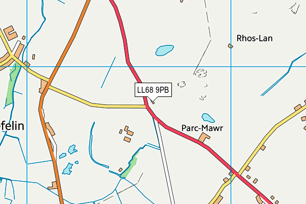LL68 9PB map - OS VectorMap District (Ordnance Survey)