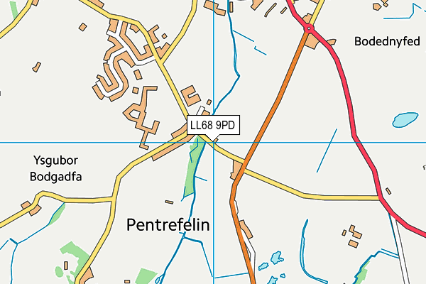 LL68 9PD map - OS VectorMap District (Ordnance Survey)