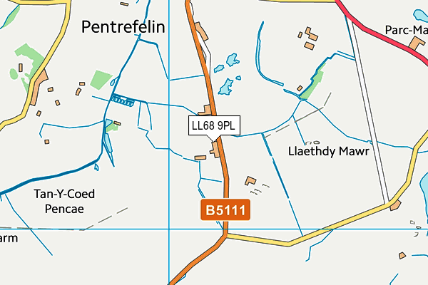 LL68 9PL map - OS VectorMap District (Ordnance Survey)