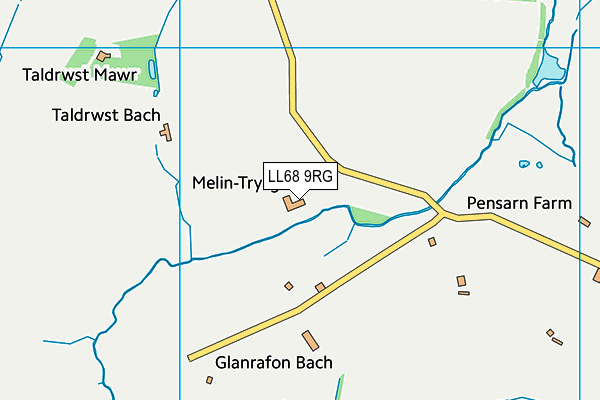 LL68 9RG map - OS VectorMap District (Ordnance Survey)
