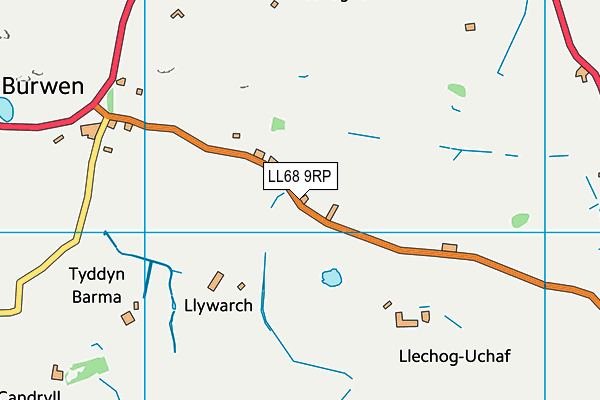 LL68 9RP map - OS VectorMap District (Ordnance Survey)