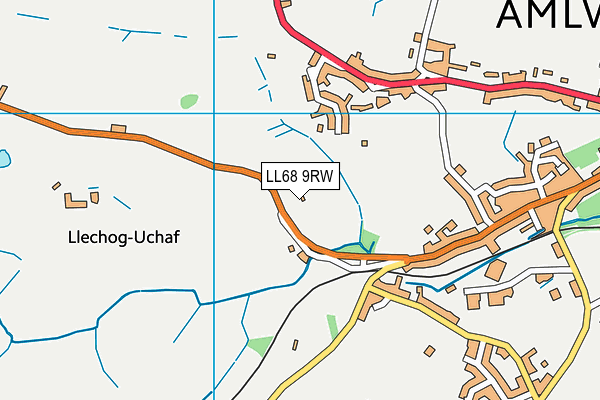 LL68 9RW map - OS VectorMap District (Ordnance Survey)