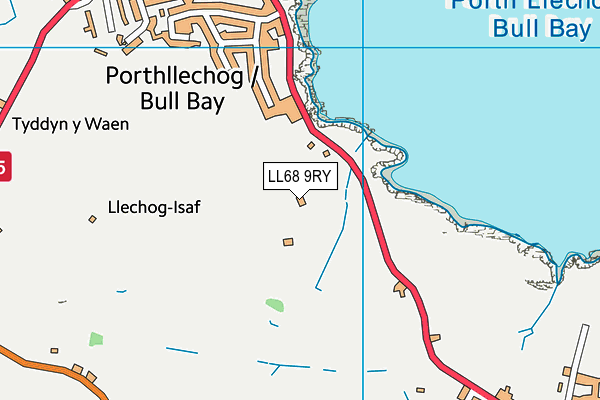 LL68 9RY map - OS VectorMap District (Ordnance Survey)