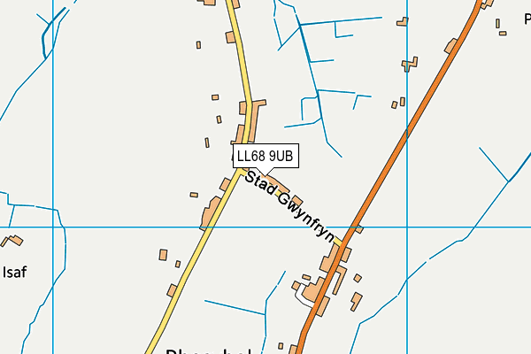 LL68 9UB map - OS VectorMap District (Ordnance Survey)