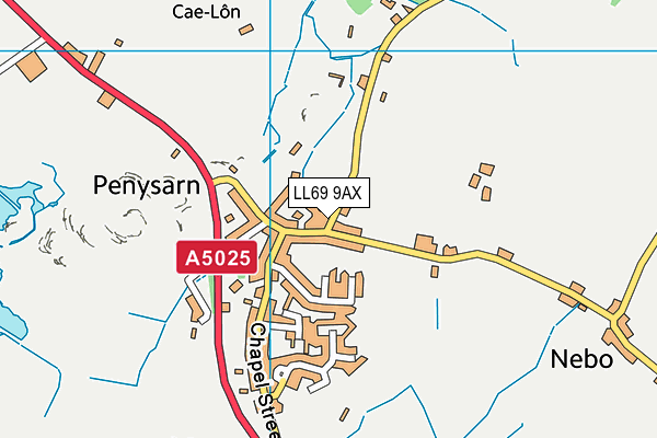 LL69 9AX map - OS VectorMap District (Ordnance Survey)