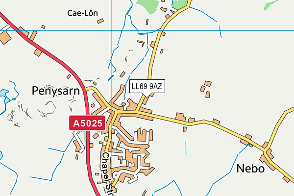 LL69 9AZ map - OS VectorMap District (Ordnance Survey)