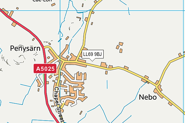 LL69 9BJ map - OS VectorMap District (Ordnance Survey)
