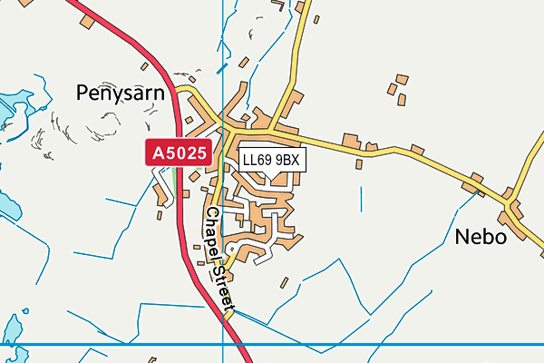 LL69 9BX map - OS VectorMap District (Ordnance Survey)