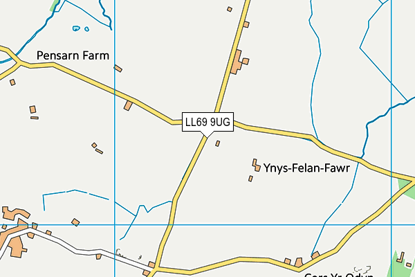 LL69 9UG map - OS VectorMap District (Ordnance Survey)