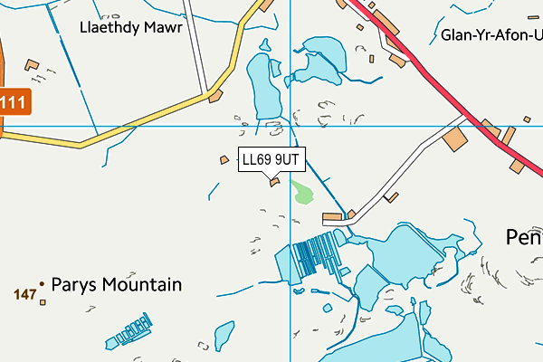 LL69 9UT map - OS VectorMap District (Ordnance Survey)