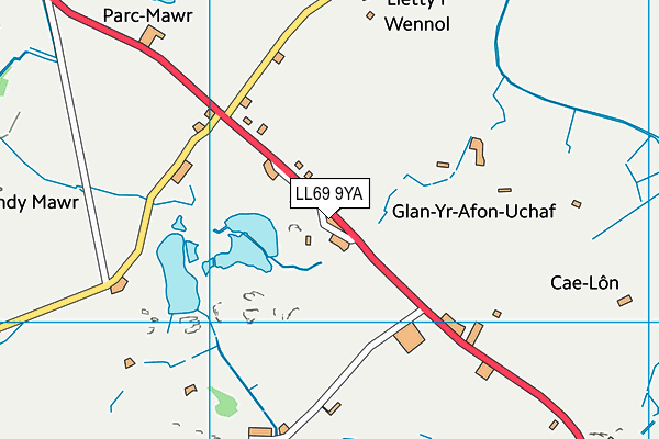 LL69 9YA map - OS VectorMap District (Ordnance Survey)