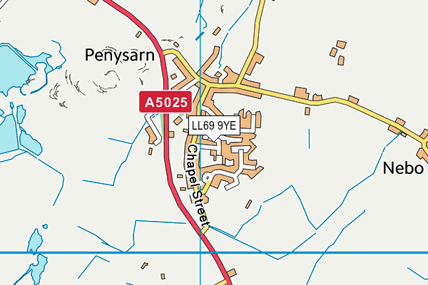 LL69 9YE map - OS VectorMap District (Ordnance Survey)