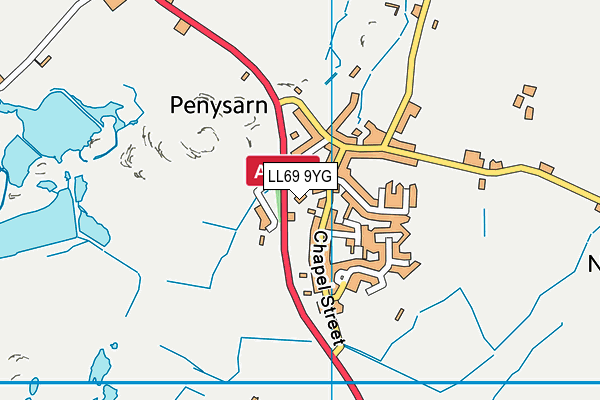 LL69 9YG map - OS VectorMap District (Ordnance Survey)