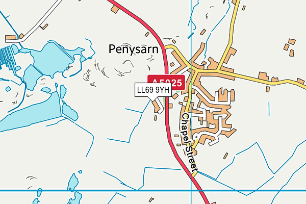 LL69 9YH map - OS VectorMap District (Ordnance Survey)