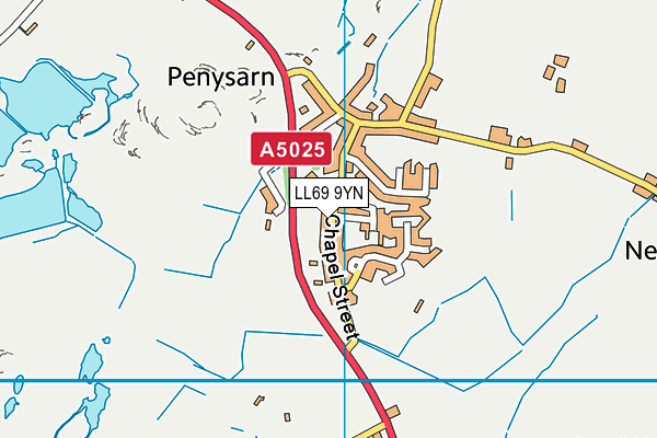 LL69 9YN map - OS VectorMap District (Ordnance Survey)