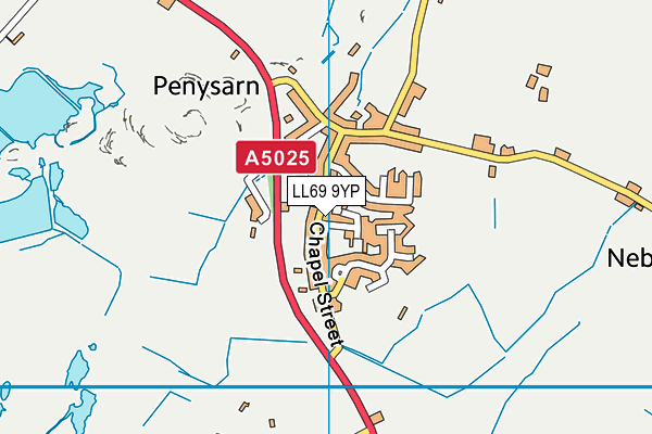 LL69 9YP map - OS VectorMap District (Ordnance Survey)