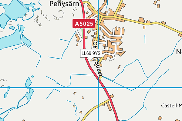 LL69 9YS map - OS VectorMap District (Ordnance Survey)