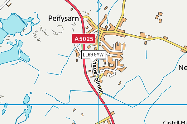 LL69 9YW map - OS VectorMap District (Ordnance Survey)