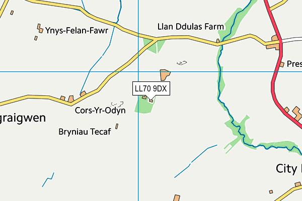 LL70 9DX map - OS VectorMap District (Ordnance Survey)