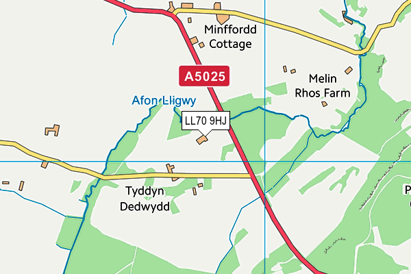 LL70 9HJ map - OS VectorMap District (Ordnance Survey)