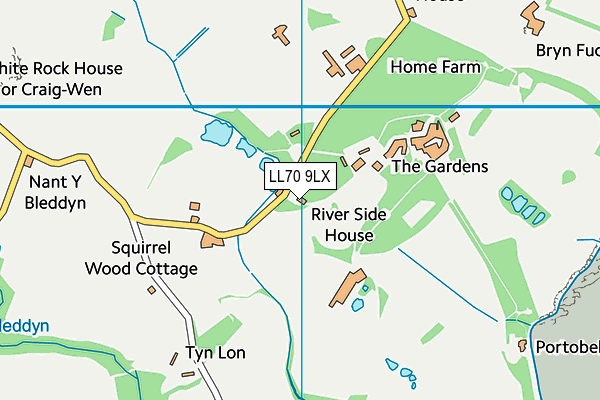LL70 9LX map - OS VectorMap District (Ordnance Survey)