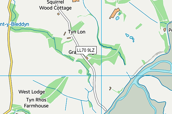 LL70 9LZ map - OS VectorMap District (Ordnance Survey)