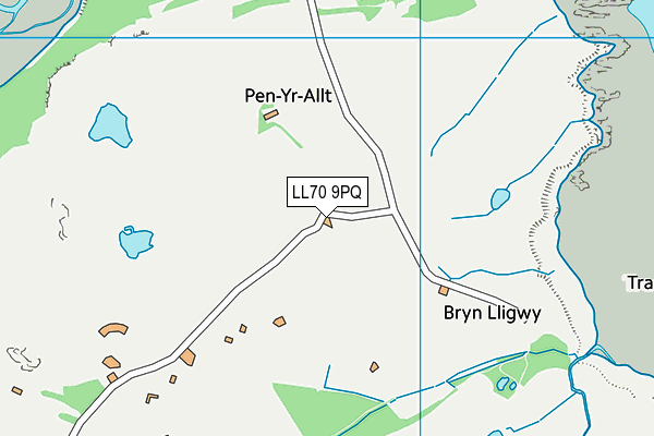 LL70 9PQ map - OS VectorMap District (Ordnance Survey)