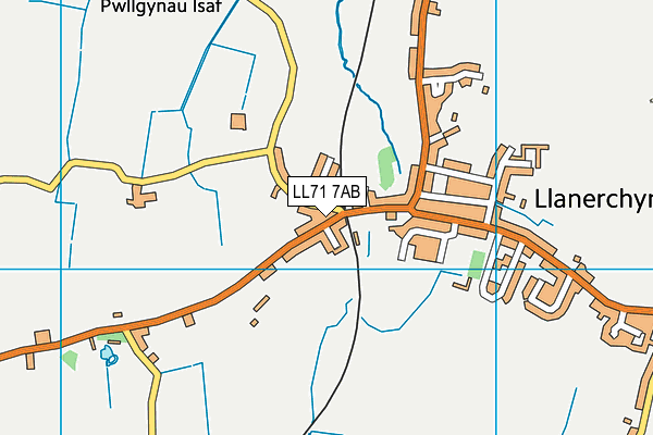 LL71 7AB map - OS VectorMap District (Ordnance Survey)